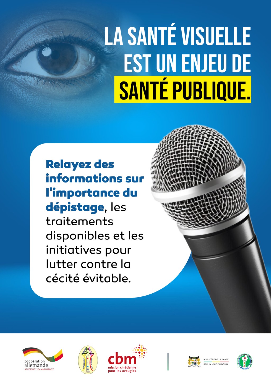 Affiche santé publique sur l'importance du dépistage visuel