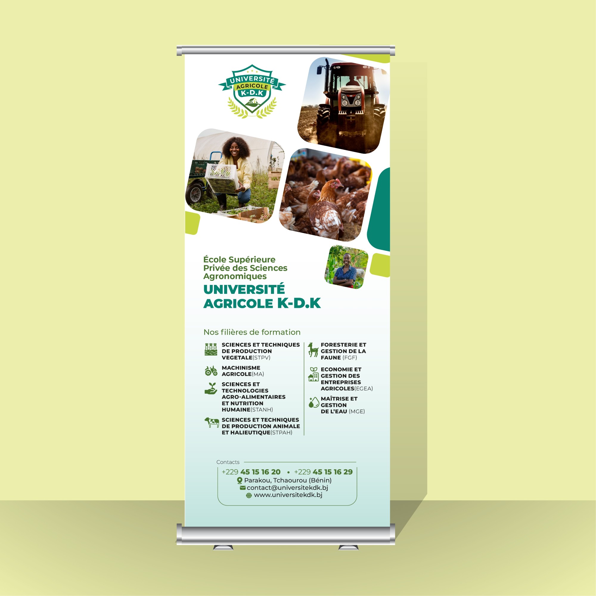 Roll-up des filières de formation de l'Université Agricole K-D.K
